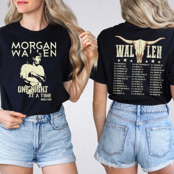 Morgan Wallen 2023 Tour Merch 2 Sided Shirt Country Music Festival Fan Tee 05 - Picture 1 of 6